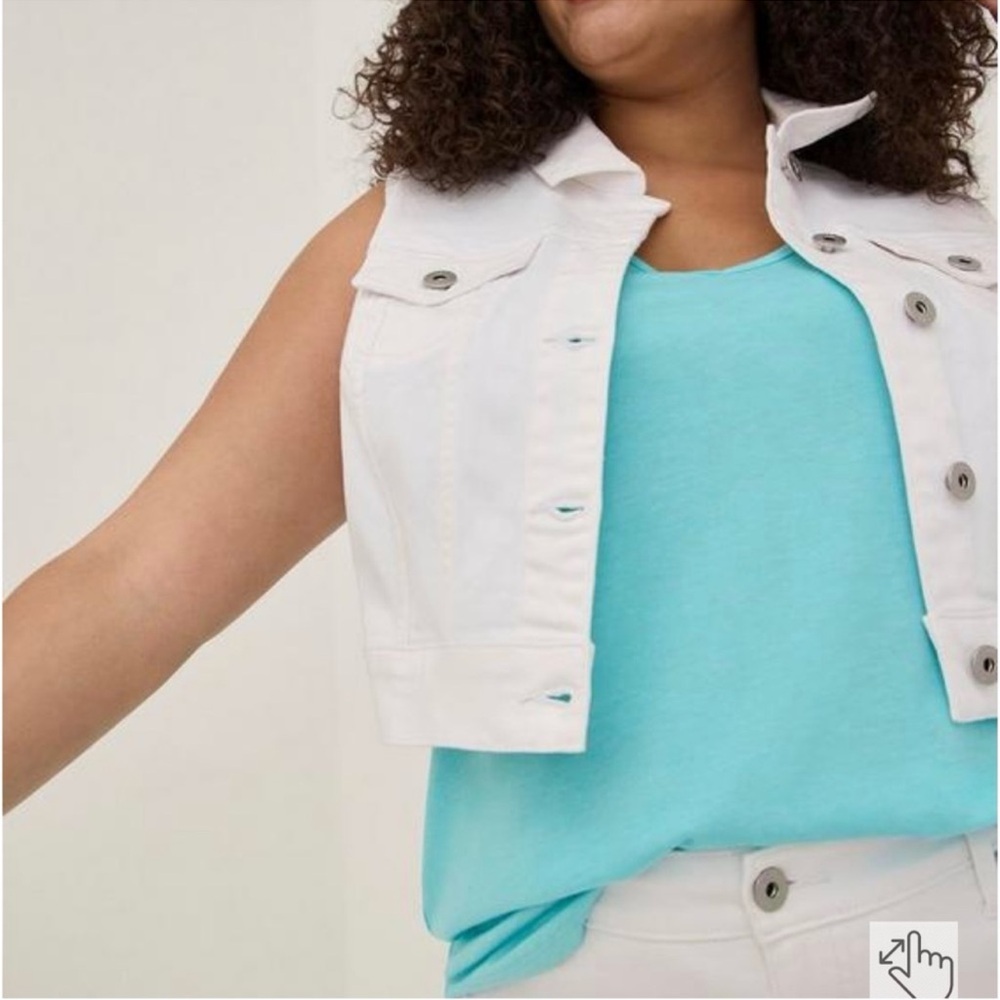 Torrid - NWT Sz 2X Aqua Girlfriend Signature Jersey V-Neck Tank Top